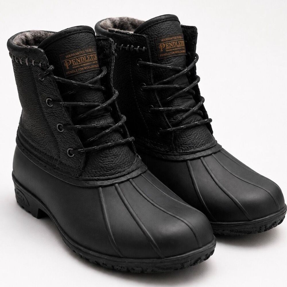 Pendleton Waterproof Duck Boots Women’s Size 7 Black Winter Snow Rain Boots